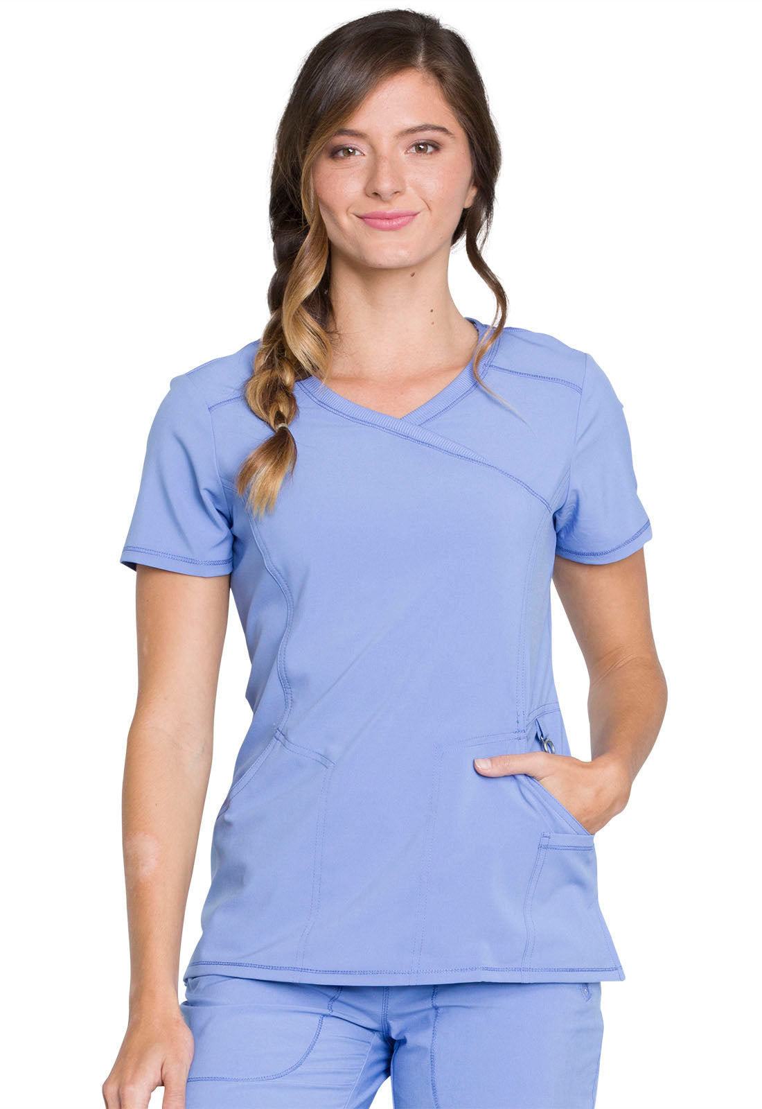 Top dama cuello en v antimicrobiana 2625A