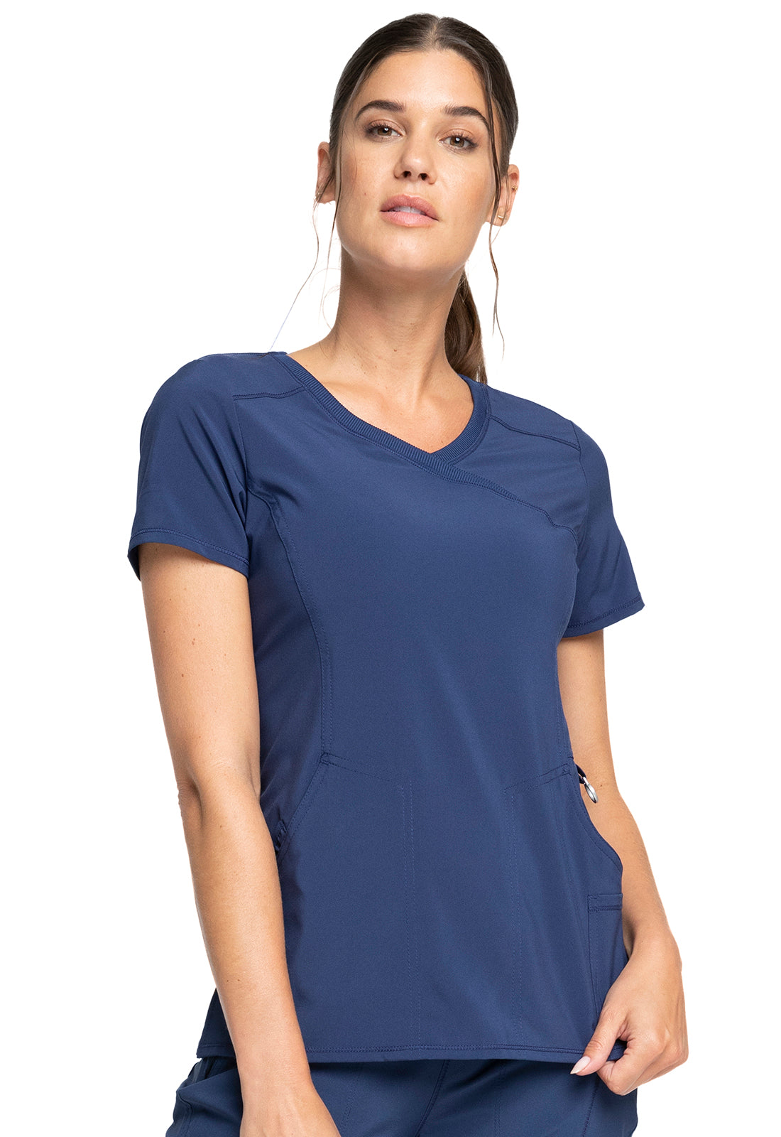 Top dama cuello en v antimicrobiana 2625A