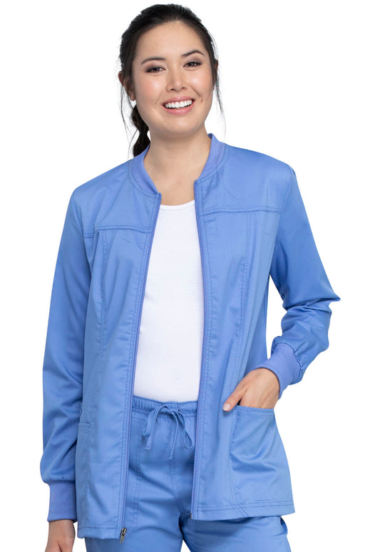 Chaqueta con puño dama antifluido y antimicrobial. WW305AB